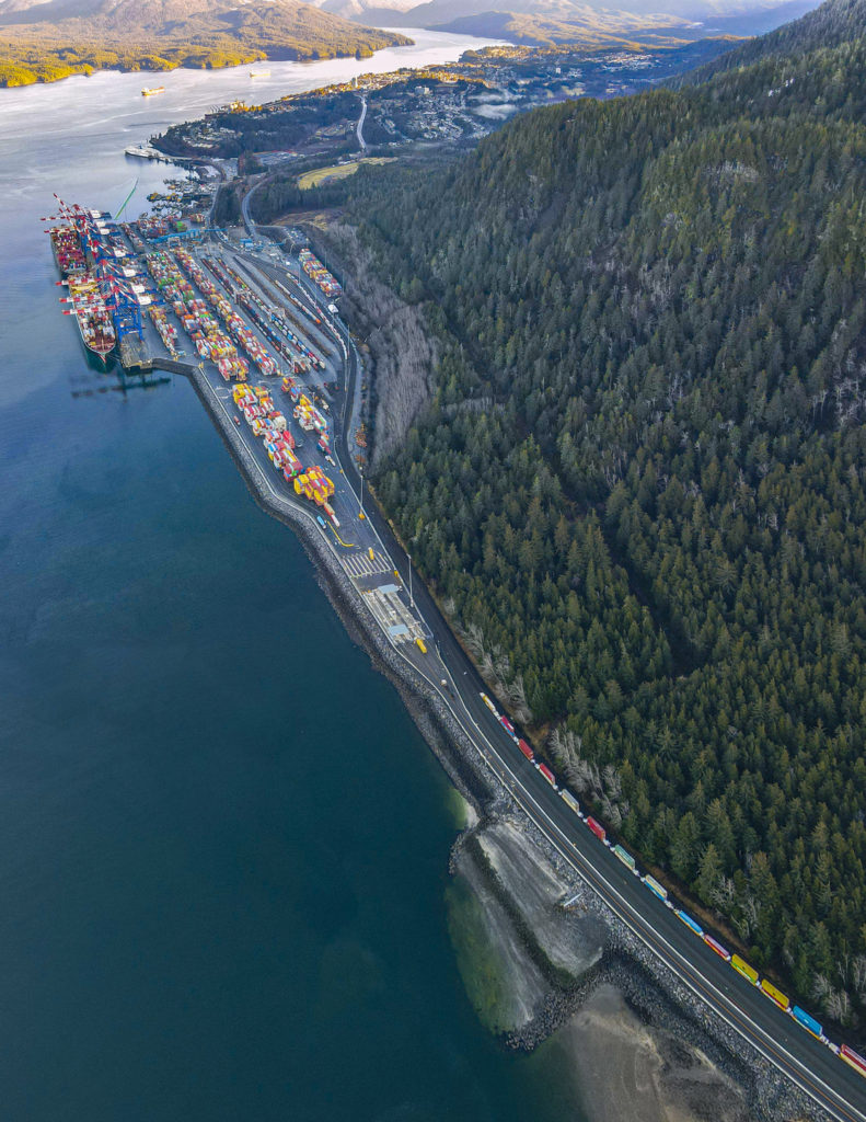 Aerial view of the Fairview Container Terminal.