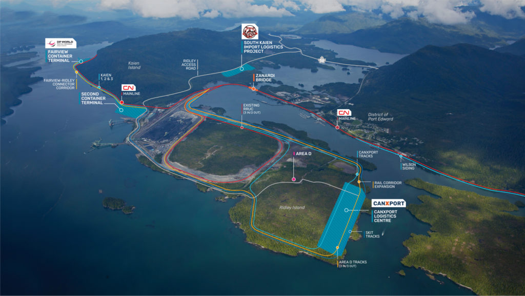 The Port of Prince Rupert site map.