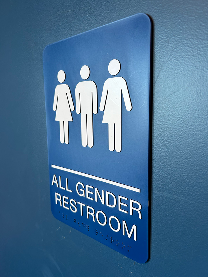 PRPA's Atlin Terminal's all gender restroom signage to gender neutral bathroom