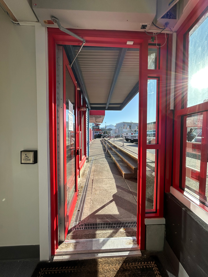 PRPA's Atlin Terminal's handicap entrance to an elevator